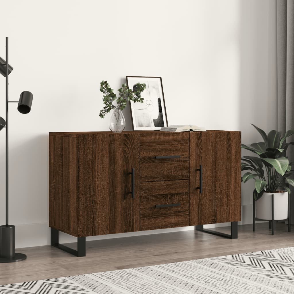 Credenza Rovere Marrone 100x36x60 cm in Legno Multistrato - homemem39