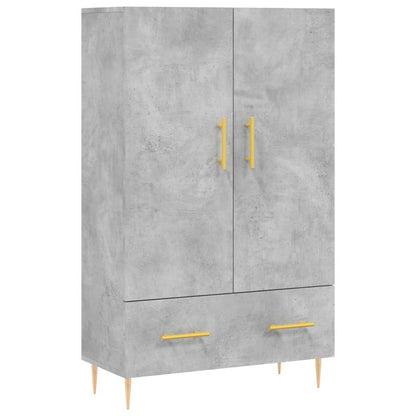 Credenza Grigio Cemento 69,5x31x115 cm in Legno Multistrato