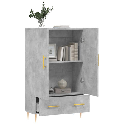 Credenza Grigio Cemento 69,5x31x115 cm in Legno Multistrato