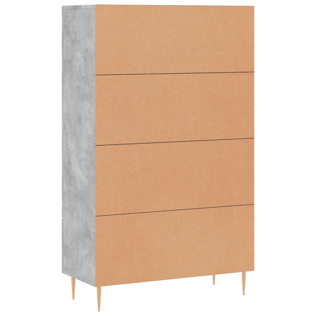 Credenza Grigio Cemento 69,5x31x115 cm in Legno Multistrato