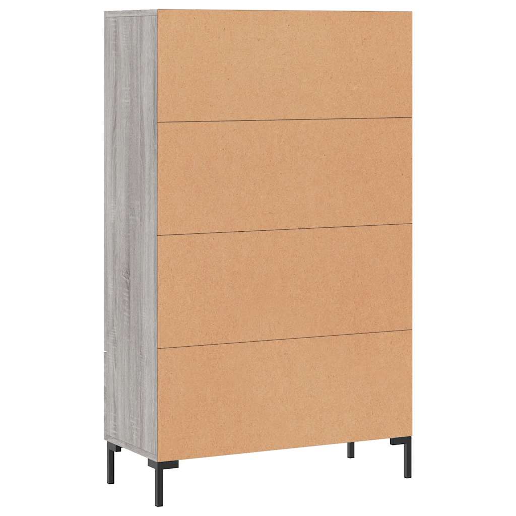 Credenza Grigio Sonoma 69,5x31x115 cm in Legno Multistrato