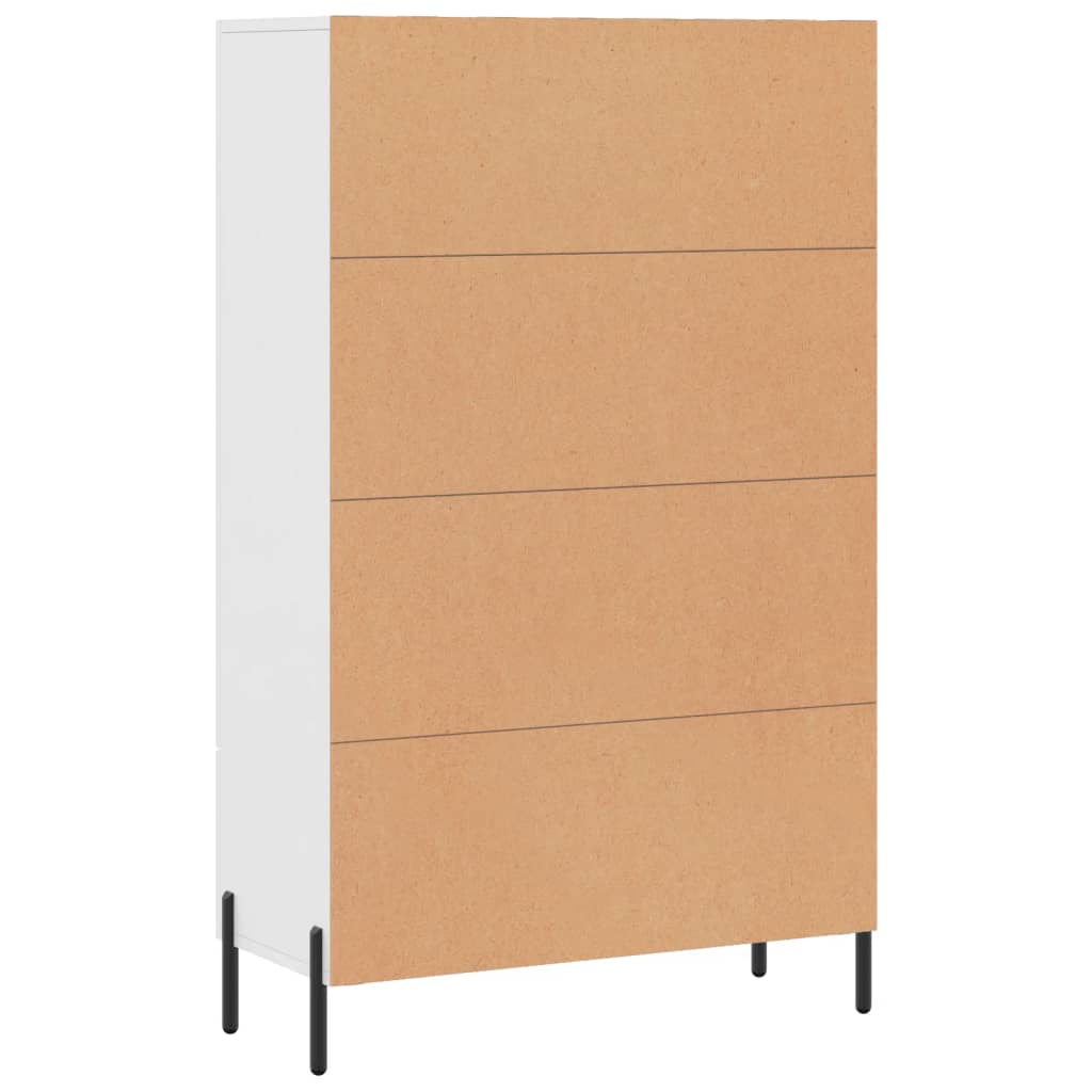 Credenza Bianca 69,5x31x115 cm in Legno Multistrato