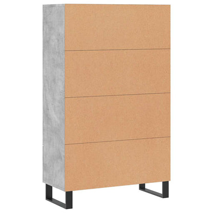 Credenza Grigio Cemento 69,5x31x115 cm in Legno Multistrato