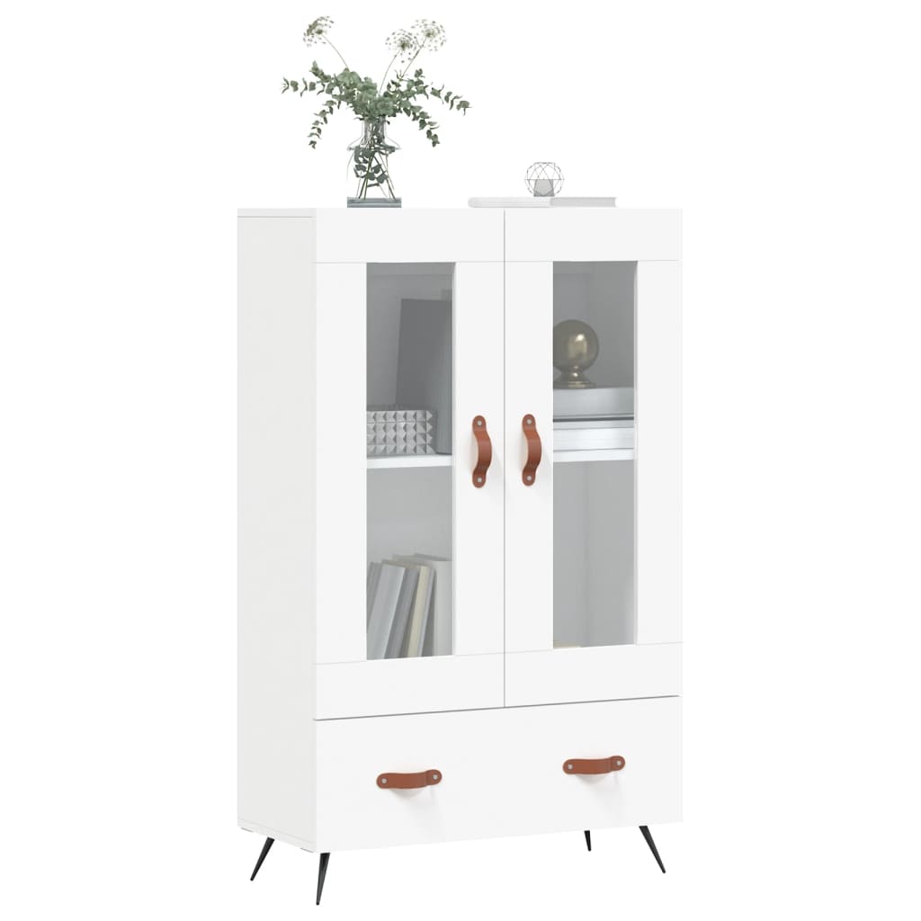 Credenza Bianca 69,5x31x115 cm in Legno Multistrato