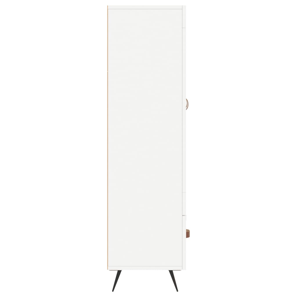 Credenza Bianca 69,5x31x115 cm in Legno Multistrato