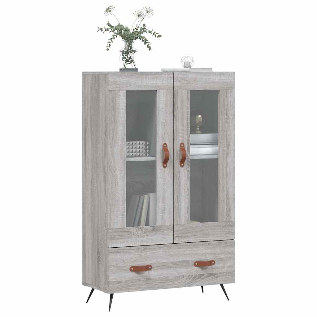 Credenza Grigio Sonoma 69,5x31x115 cm in Legno Multistrato
