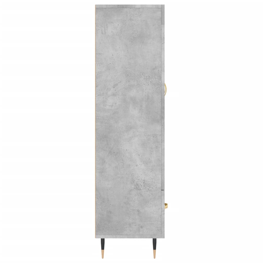 Credenza Grigio Cemento 69,5x31x115 cm in Legno Multistrato