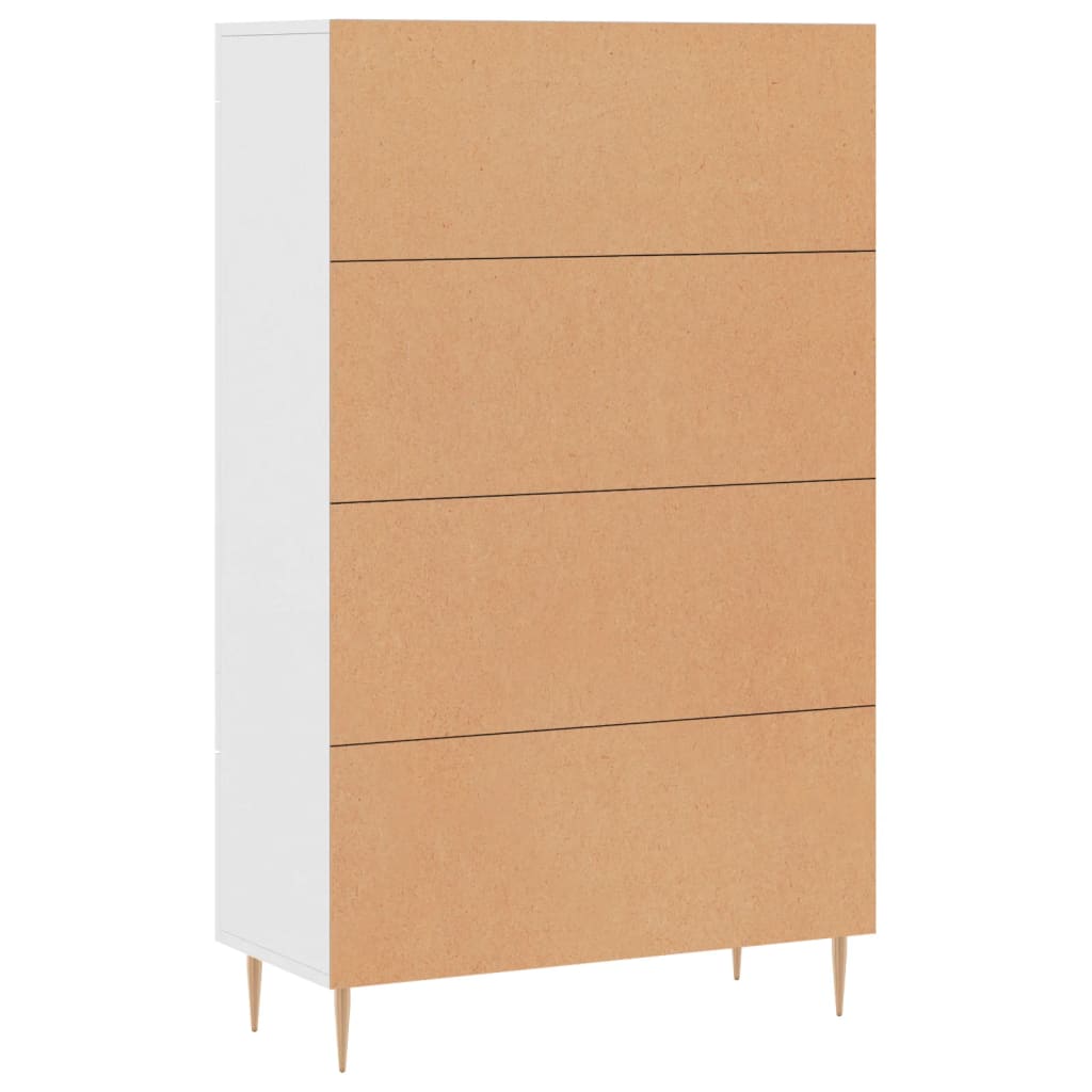 Credenza Bianca 69,5x31x115 cm in Legno Multistrato