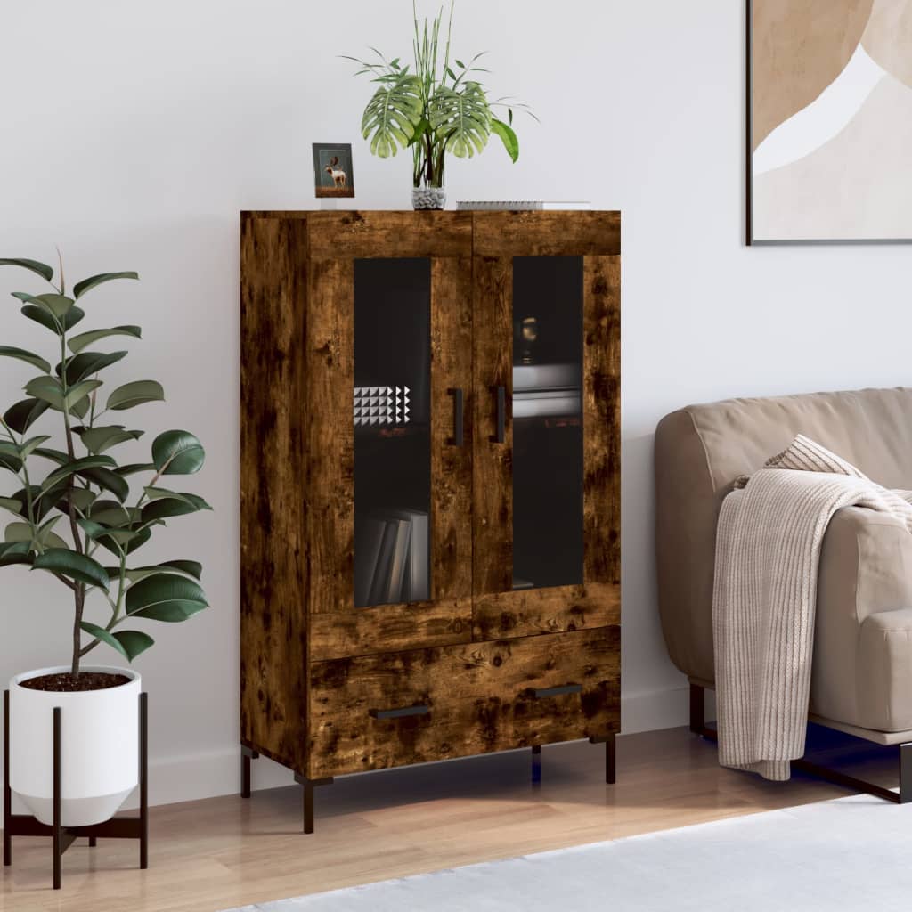 Credenza Rovere Fumo 69,5x31x115 cm in Legno Multistrato | homemem39