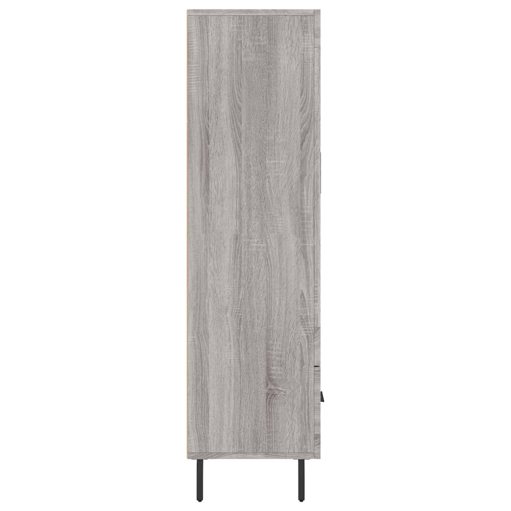 Credenza Grigio Sonoma 69,5x31x115 cm in Legno Multistrato