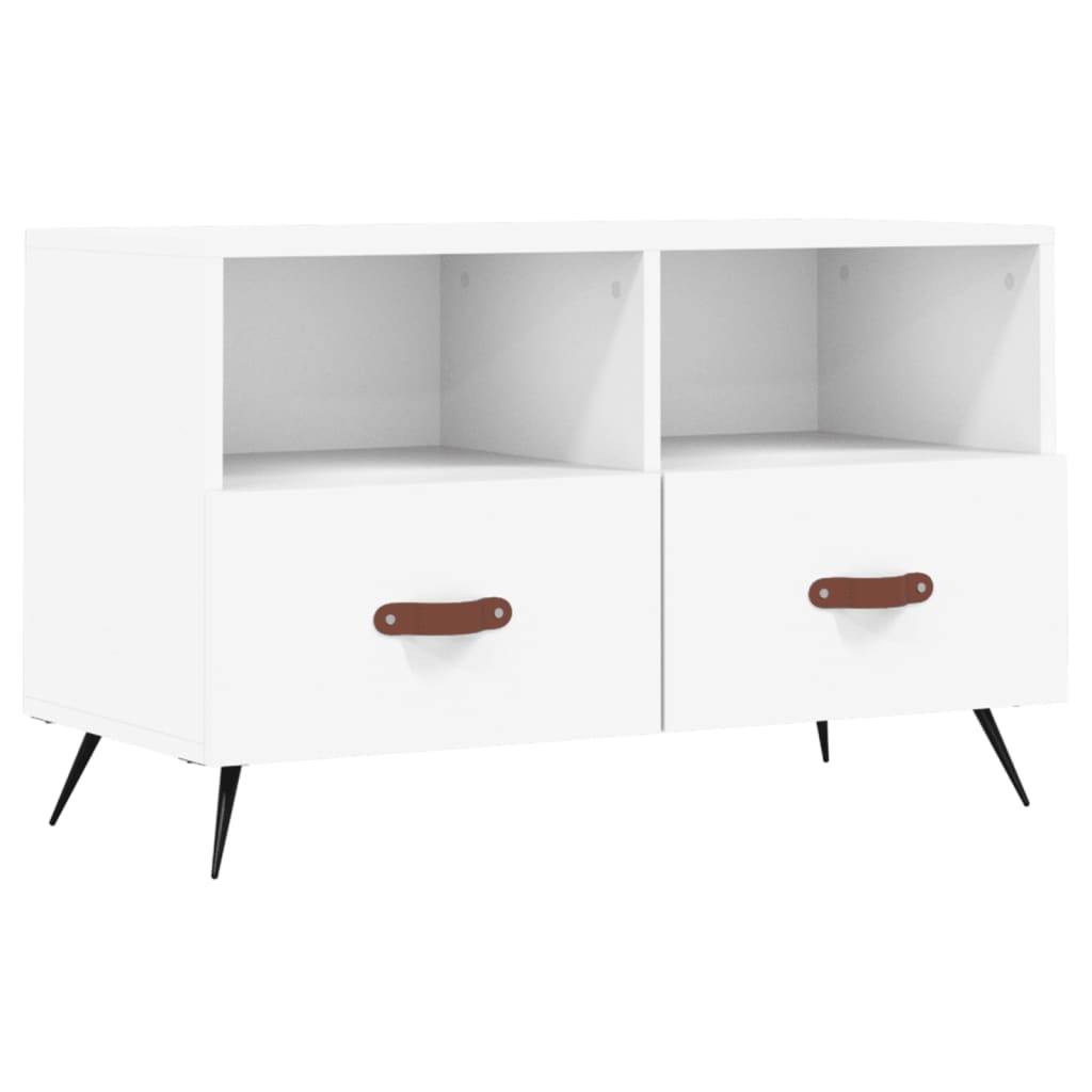 Mobile Porta TV Bianco 80x36x50 cm in Legno Multistrato - homemem39