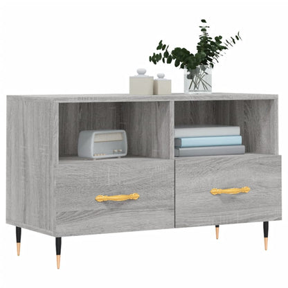 Mobile Porta TV Grigio Sonoma 80x36x50 cm in Legno Multistrato - homemem39