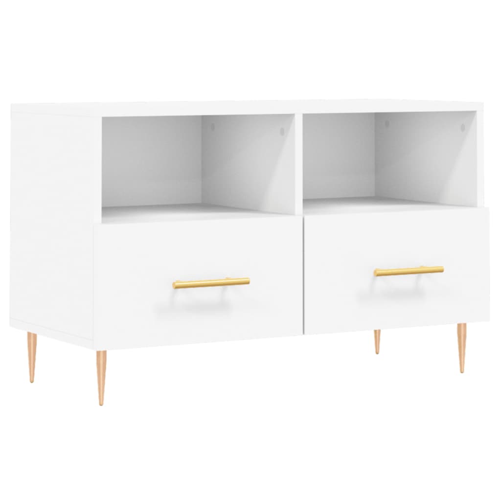 Mobile Porta TV Bianco 80x36x50 cm in Legno Multistrato - homemem39