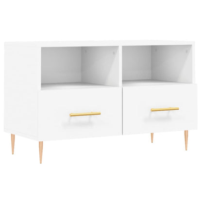 Mobile Porta TV Bianco 80x36x50 cm in Legno Multistrato - homemem39