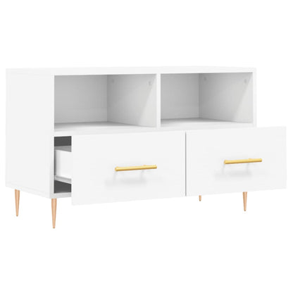 Mobile Porta TV Bianco 80x36x50 cm in Legno Multistrato - homemem39