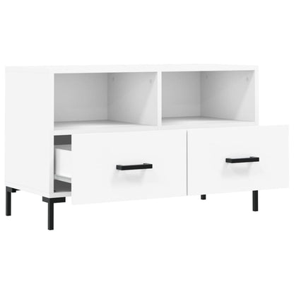 Mobile Porta TV Bianco 80x36x50 cm in Legno Multistrato - homemem39
