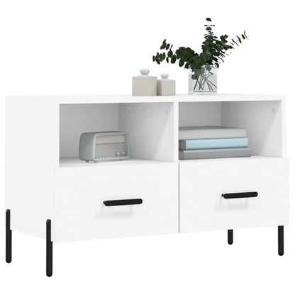 Mobile Porta TV Bianco 80x36x50 cm in Legno Multistrato - homemem39
