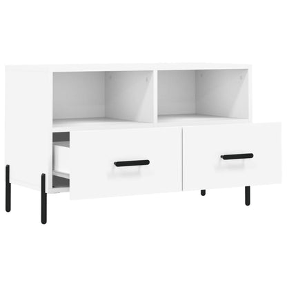 Mobile Porta TV Bianco 80x36x50 cm in Legno Multistrato - homemem39