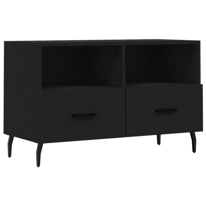 Mobile Porta TV Nero 80x36x50 cm in Legno Multistrato