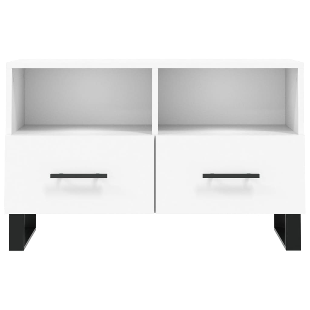 Mobile Porta TV Bianco 80x36x50 cm in Legno Multistrato