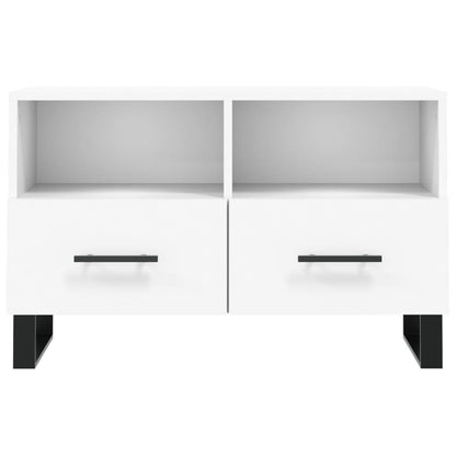 Mobile Porta TV Bianco 80x36x50 cm in Legno Multistrato