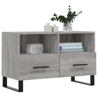 Mobile Porta TV Grigio Sonoma 80x36x50 cm in Legno Multistrato - homemem39