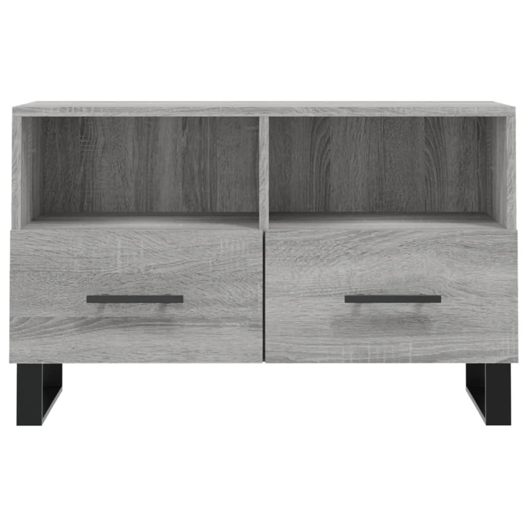 Mobile Porta TV Grigio Sonoma 80x36x50 cm in Legno Multistrato - homemem39