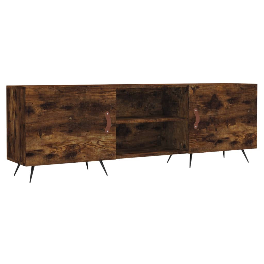Mobile Porta TV Rovere Fumo 150x30x50 cm in Legno Multistrato | homemem39