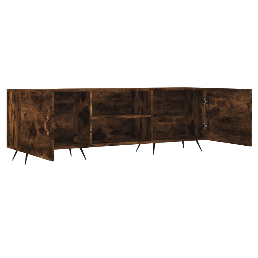 Mobile Porta TV Rovere Fumo 150x30x50 cm in Legno Multistrato | homemem39