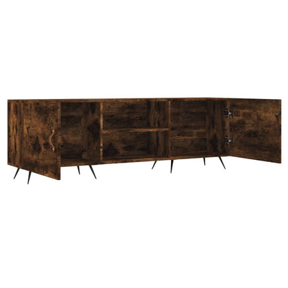 Mobile Porta TV Rovere Fumo 150x30x50 cm in Legno Multistrato | homemem39