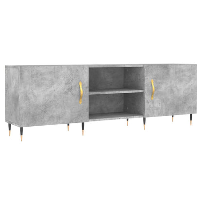 Mobile Porta TV Grigio Cemento 150x30x50cm in Legno Multistrato
