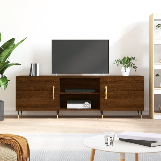 Brown Oak TV Cabinet 150x30x50cm in Multilayer Wood