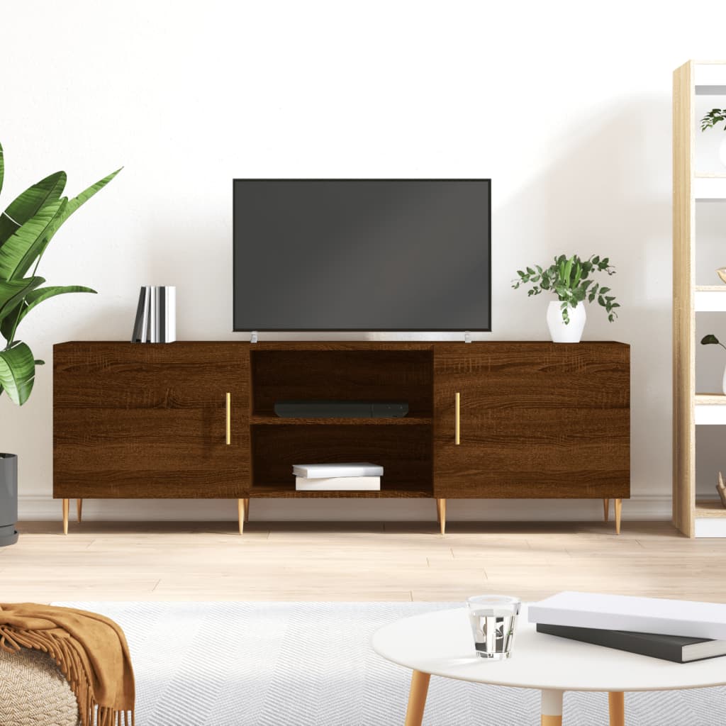 TV-Schrank aus brauner Eiche, 150 x 30 x 50 cm, aus Mehrschichtholz