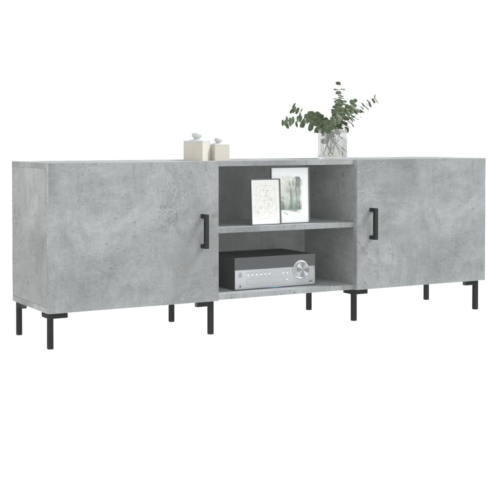 Mobile Porta TV Grigio Cemento 150x30x50cm in Legno Multistrato - homemem39