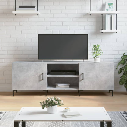 Mobile Porta TV Grigio Cemento 150x30x50cm in Legno Multistrato - homemem39