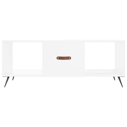 Tavolino da Salotto Bianco 102x50x40 cm in Legno Multistrato | homemem39