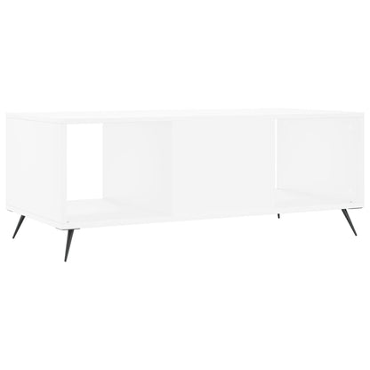 Tavolino da Salotto Bianco 102x50x40 cm in Legno Multistrato | homemem39