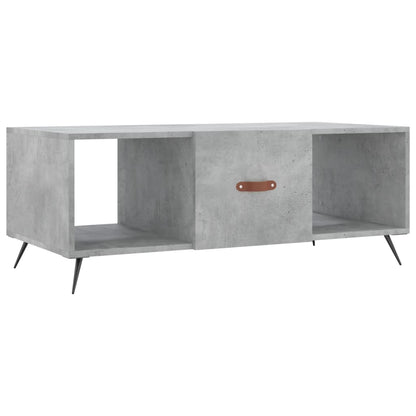 Tavolino Salotto Grigio Cemento 102x50x40 cm Legno Multistrato