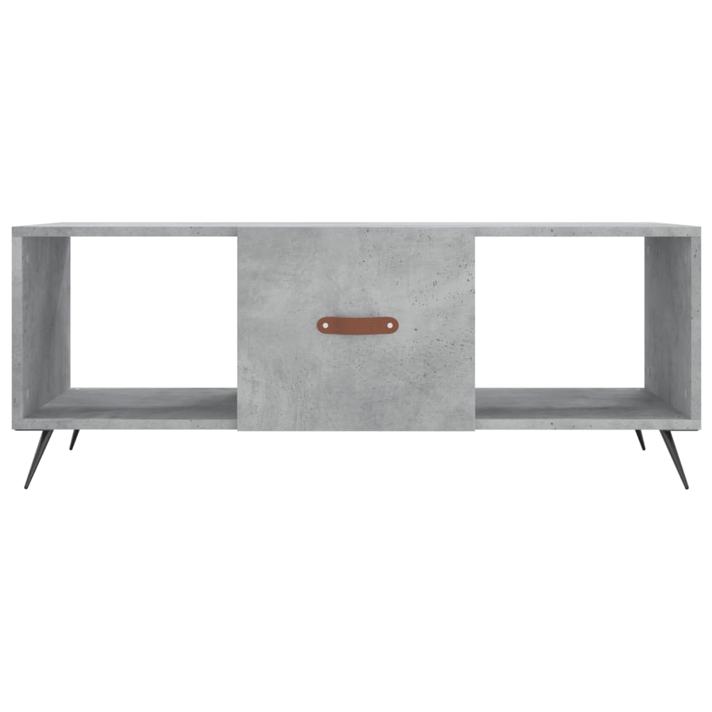 Tavolino Salotto Grigio Cemento 102x50x40 cm Legno Multistrato
