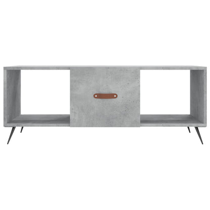 Tavolino Salotto Grigio Cemento 102x50x40 cm Legno Multistrato