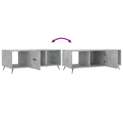 Tavolino Salotto Grigio Cemento 102x50x40 cm Legno Multistrato