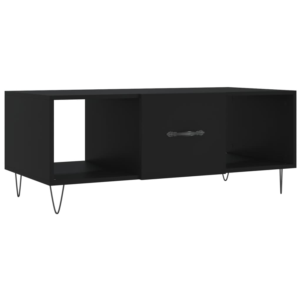 Tavolino da Salotto Nero 102x50x40 cm in Legno Multistrato | homemem39