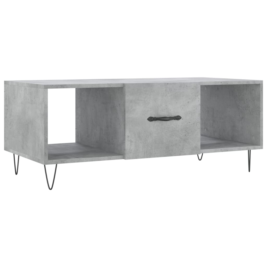 Tavolino Salotto Grigio Cemento 102x50x40 cm Legno Multistrato | homemem39