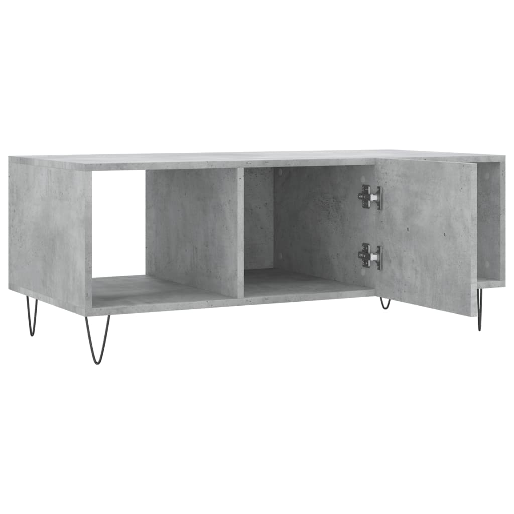 Tavolino Salotto Grigio Cemento 102x50x40 cm Legno Multistrato | homemem39