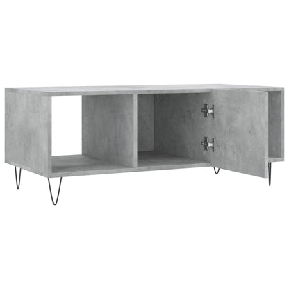 Tavolino Salotto Grigio Cemento 102x50x40 cm Legno Multistrato | homemem39