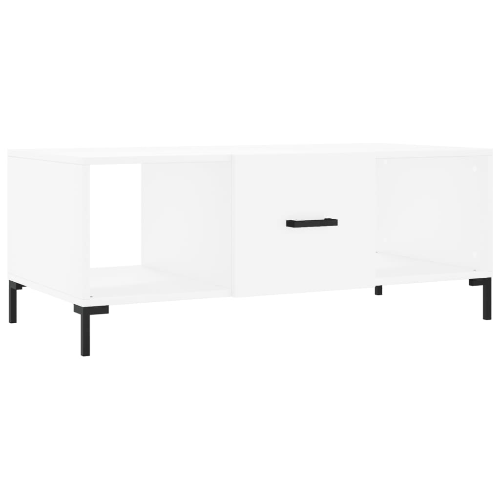 Tavolino da Salotto Bianco 102x50x40 cm in Legno Multistrato | homemem39