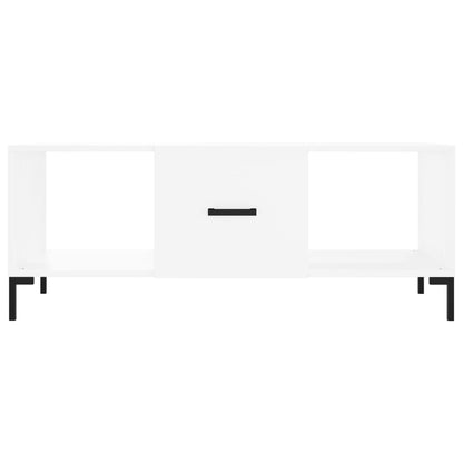 Tavolino da Salotto Bianco 102x50x40 cm in Legno Multistrato