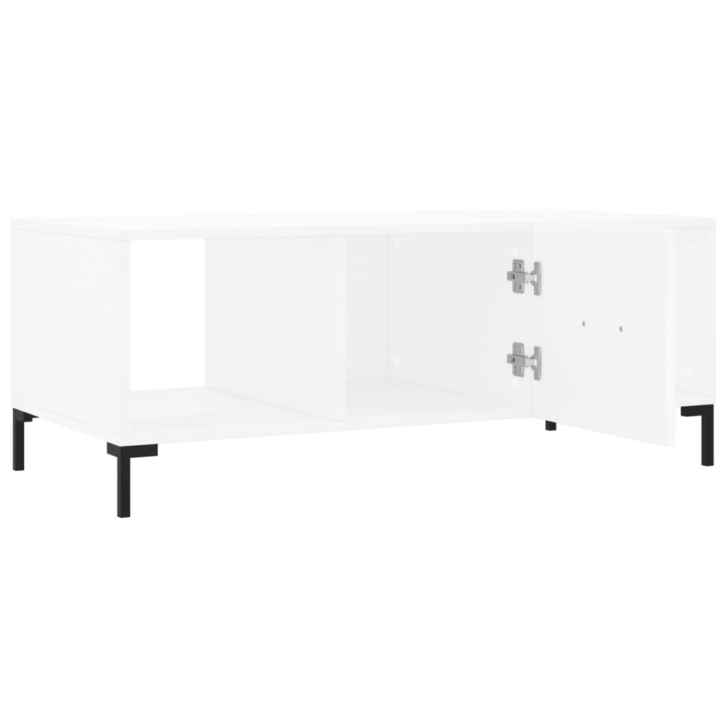 Tavolino da Salotto Bianco 102x50x40 cm in Legno Multistrato | homemem39