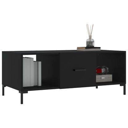 Tavolino da Salotto Nero 102x50x40 cm in Legno Multistrato | homemem39