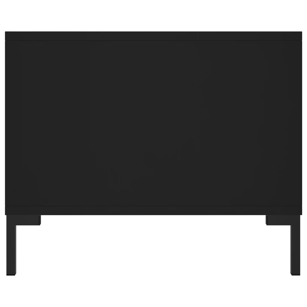 Tavolino da Salotto Nero 102x50x40 cm in Legno Multistrato